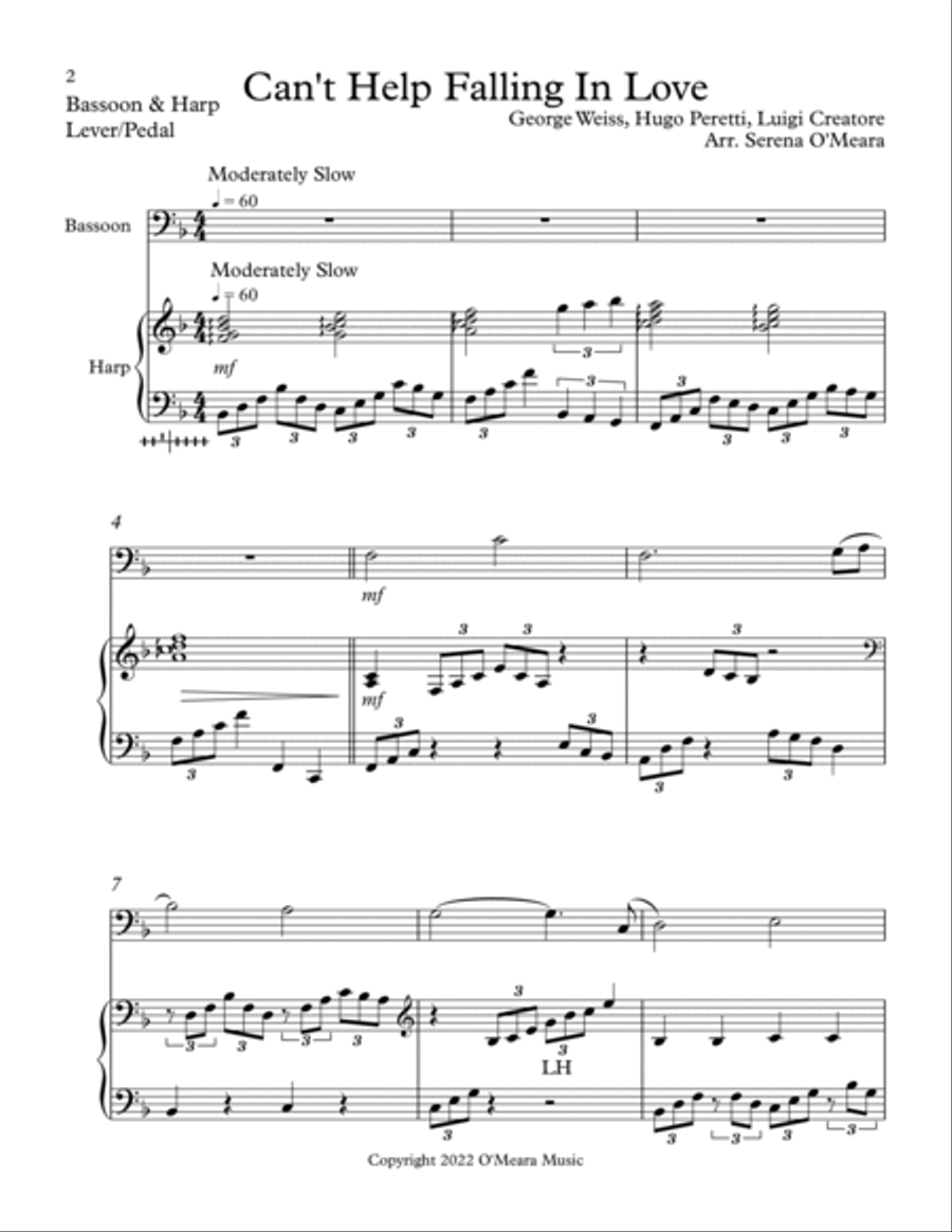 Can't Help Falling In Love Trumpet Duet scores gallery preview page 2