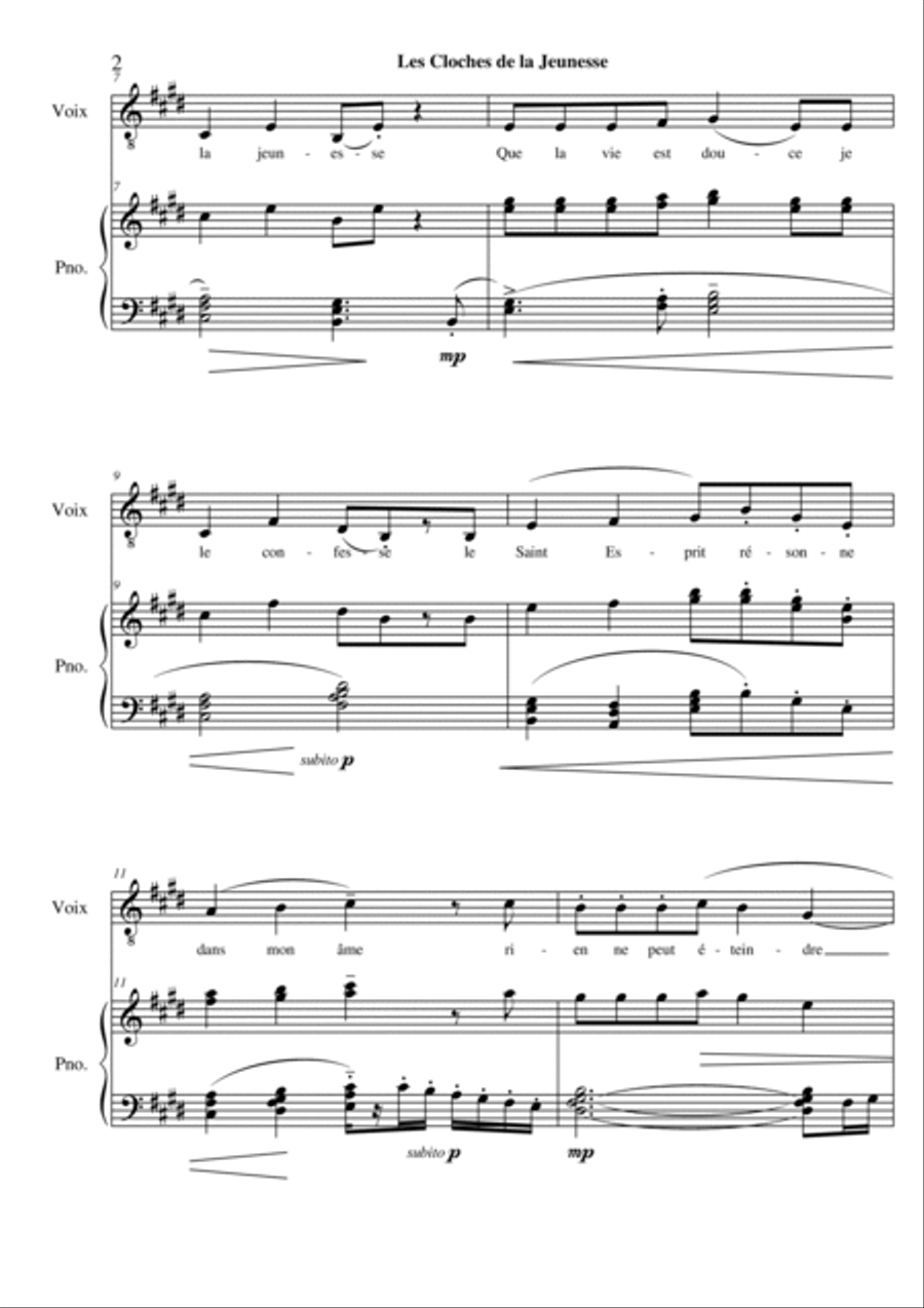 Les Cloches de la Jeunesse Choir scores gallery preview page 2