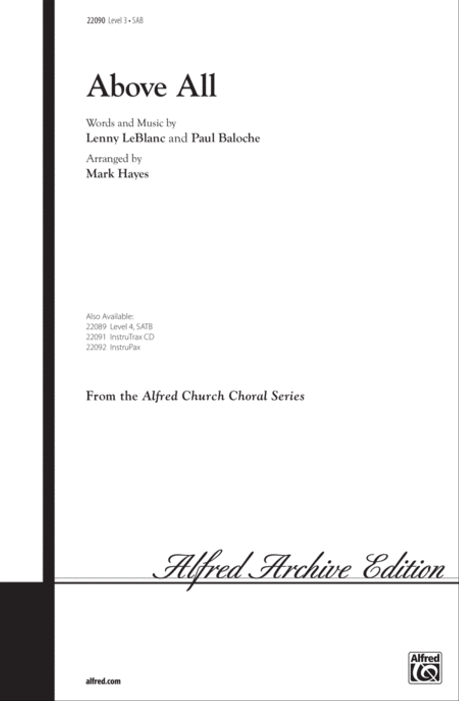 Above All 3-Part scores gallery preview page 1