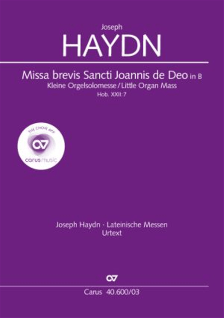 Missa brevis Sti. Joannis de Deo (Kleine Orgelsolomesse) 4-Part scores gallery preview page 1