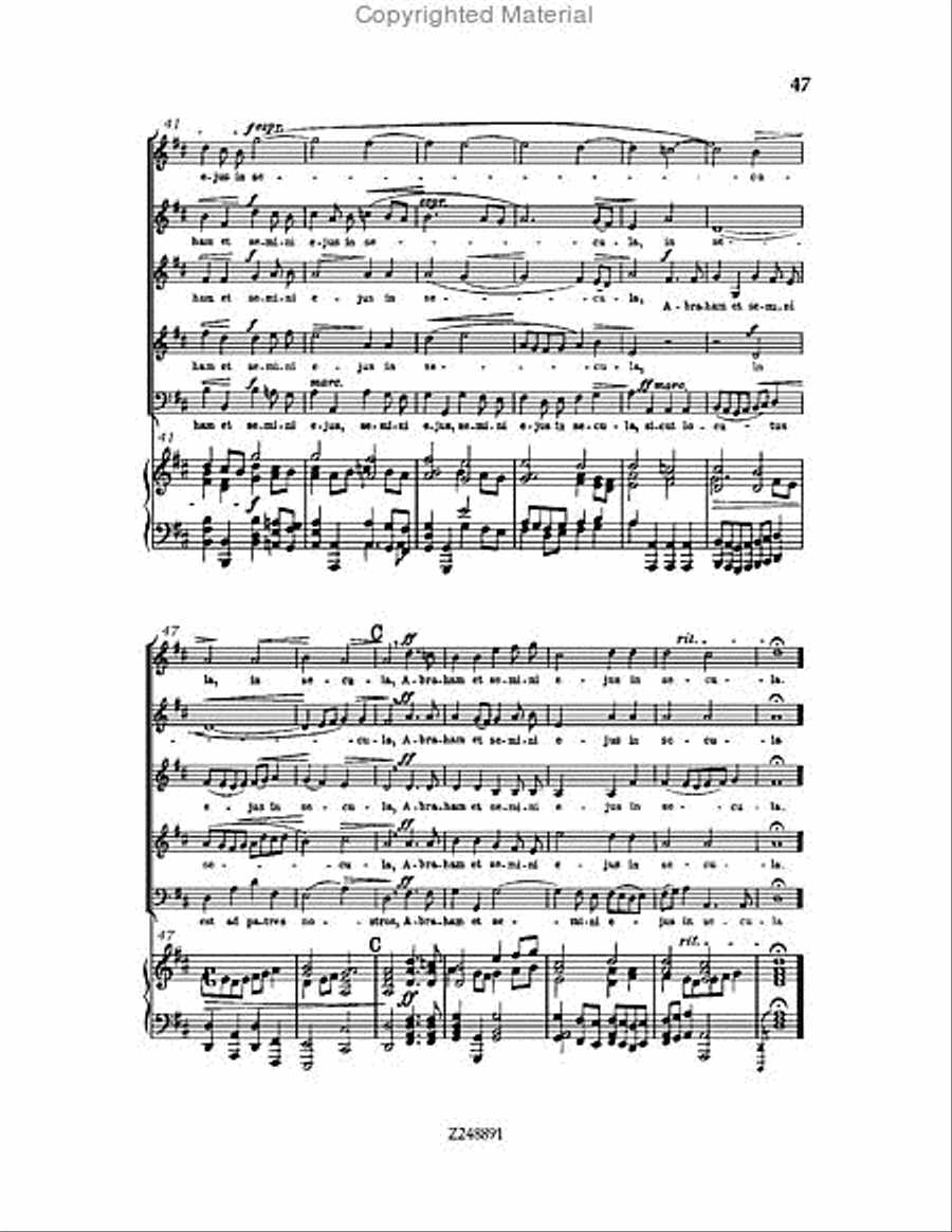 Magnificat in D major, BWV 243 Choir scores gallery preview page 47