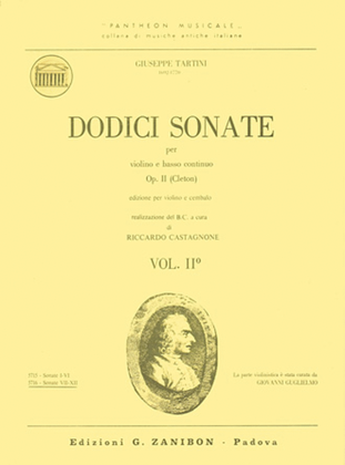 Book cover for 12 Sonatas Op. 2, Vol. 2