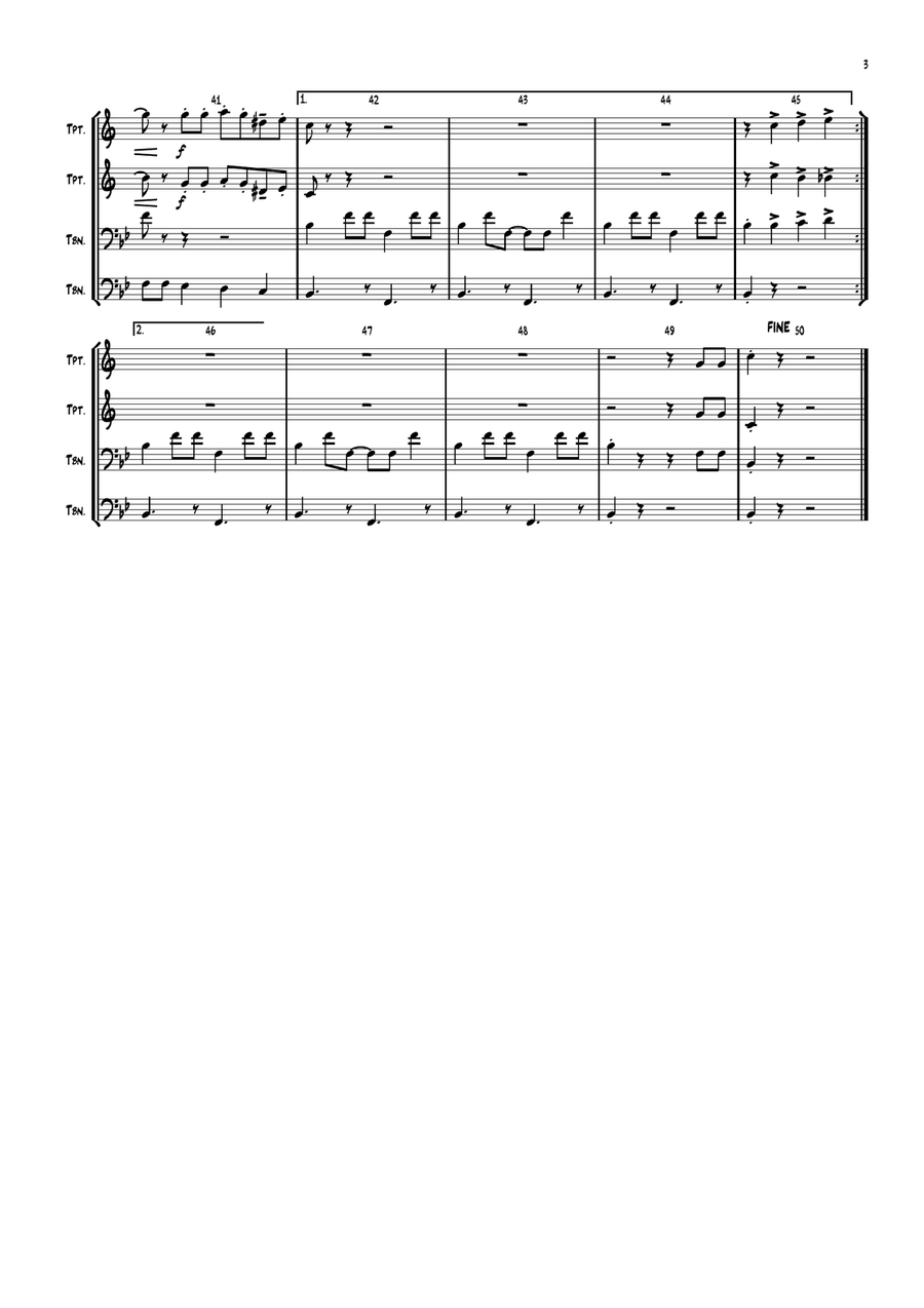 Spanish Flea Brass Ensemble scores gallery preview page 3