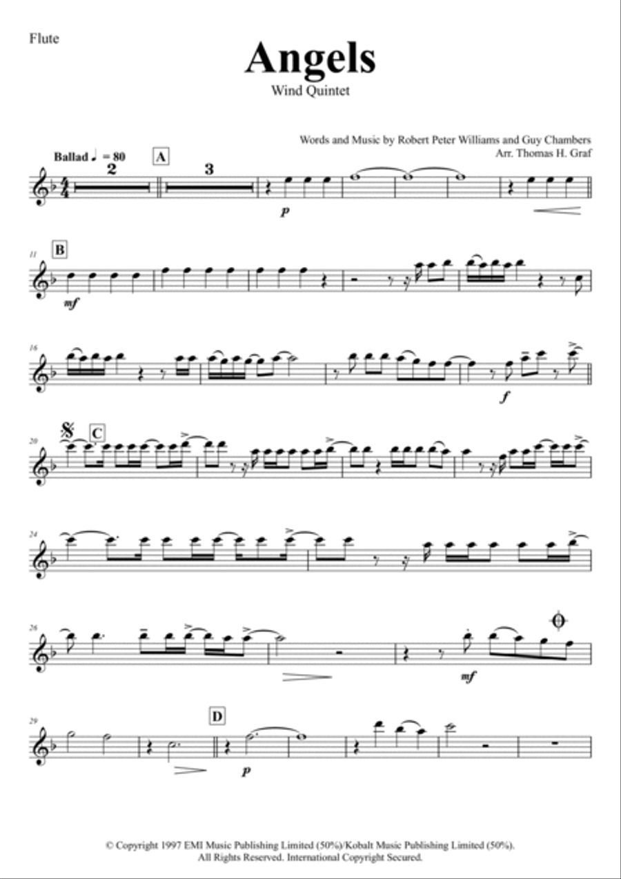 Angels Angels Woodwind Quintet scores gallery preview page 5