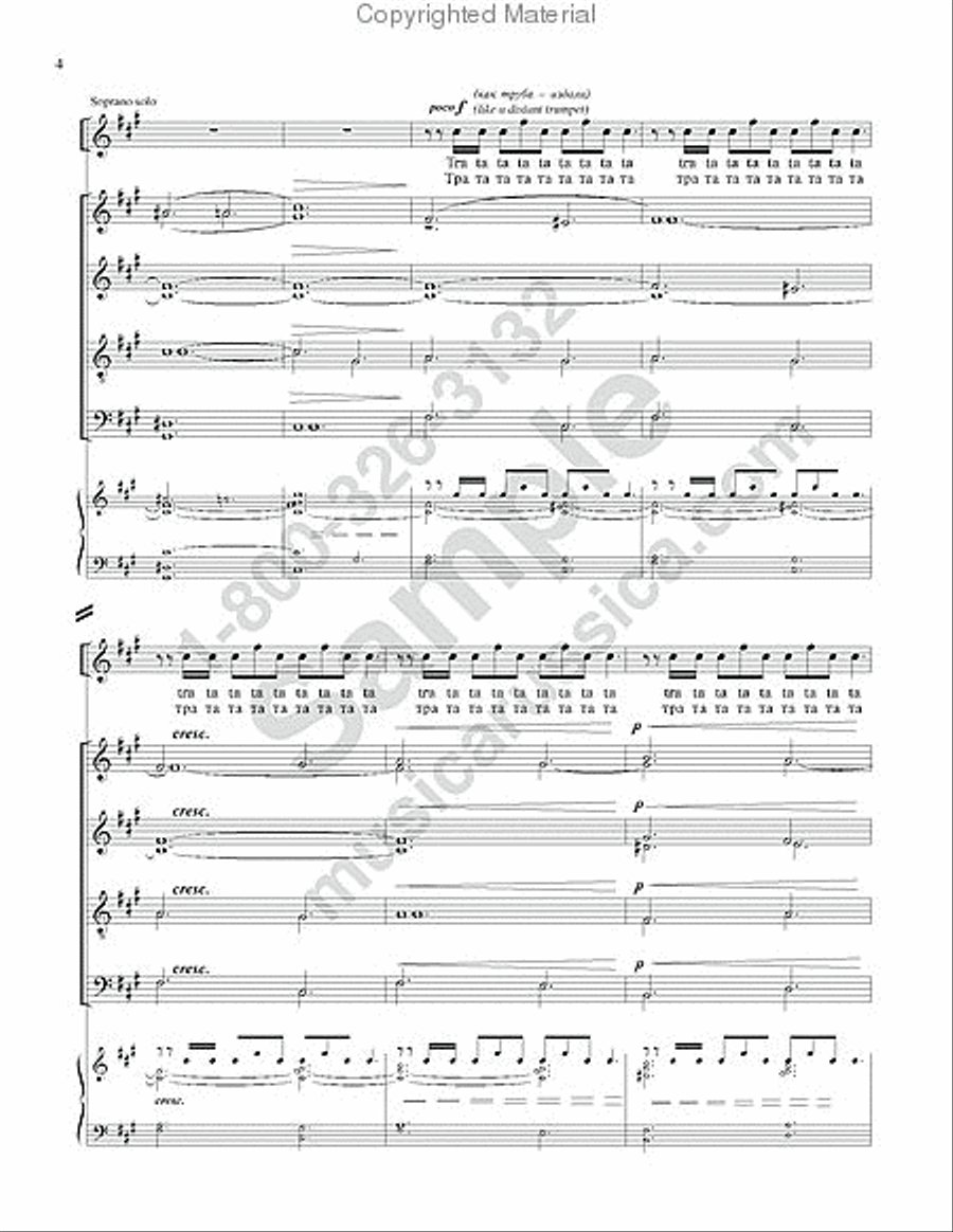 Reveille ('Pushkin Wreath'-No.7) 4-Part scores gallery preview page 3