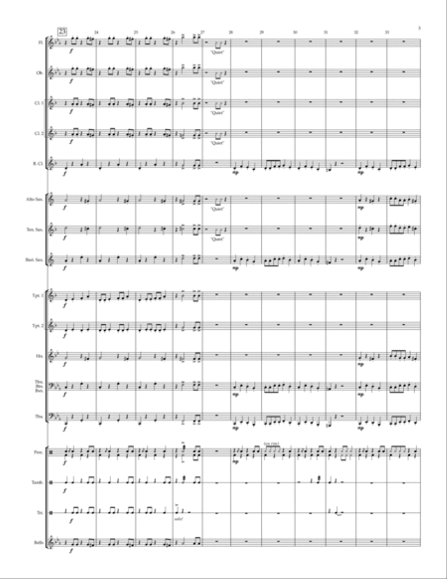 Hide and Seek - for young concert band Concert Band scores gallery preview page 5