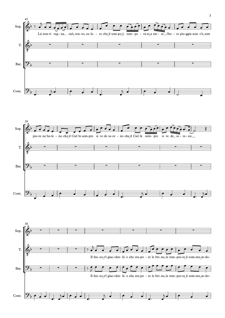 Ciaccona di Paradiso e dell'inferno Vocal Duet scores gallery preview page 3