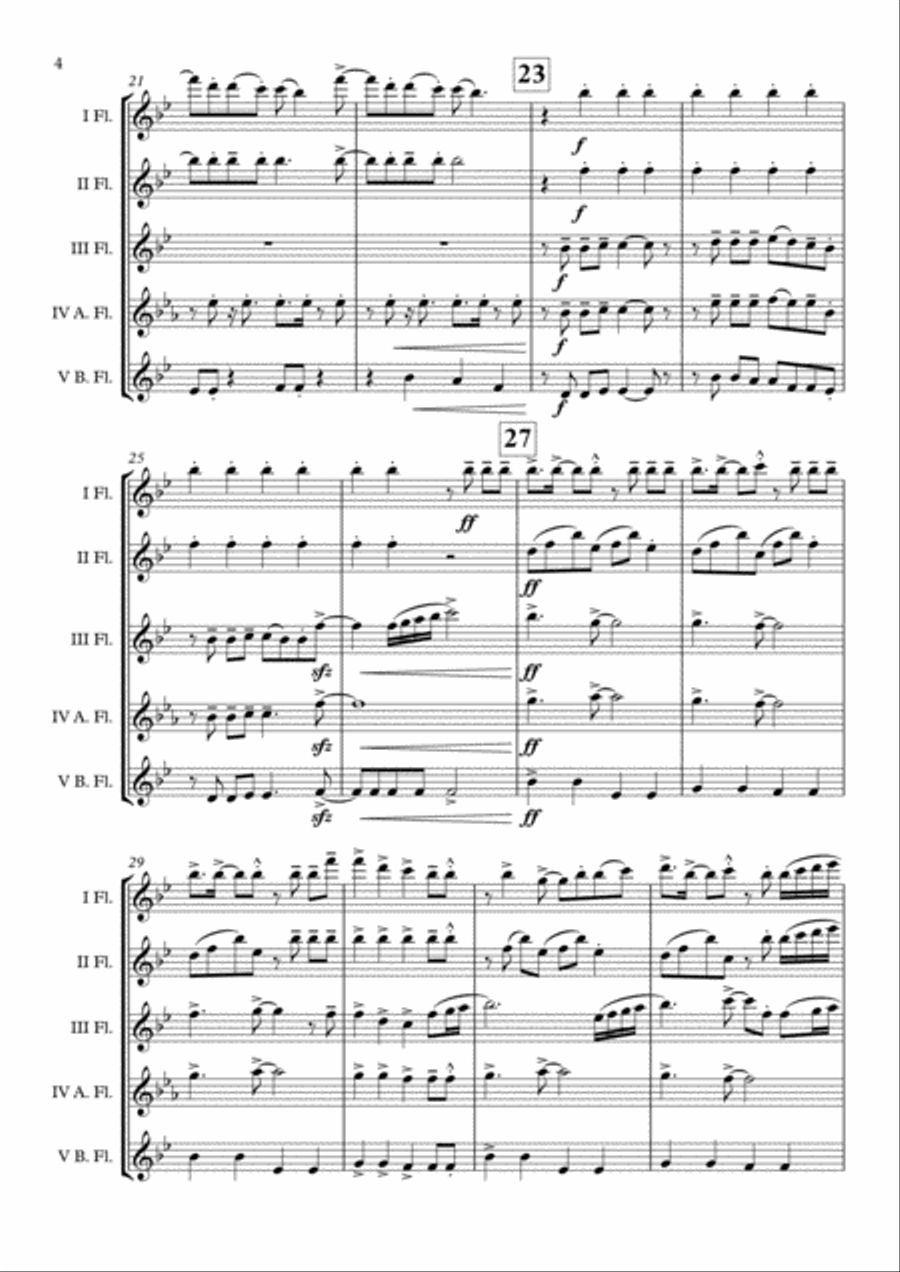 Shut Up And Dance Flute Choir scores gallery preview page 5