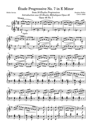 Etude Progressive Opus 46 No. 7 in E Minor