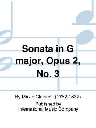 Book cover for Sonata In G Major, Opus 2, No. 3
