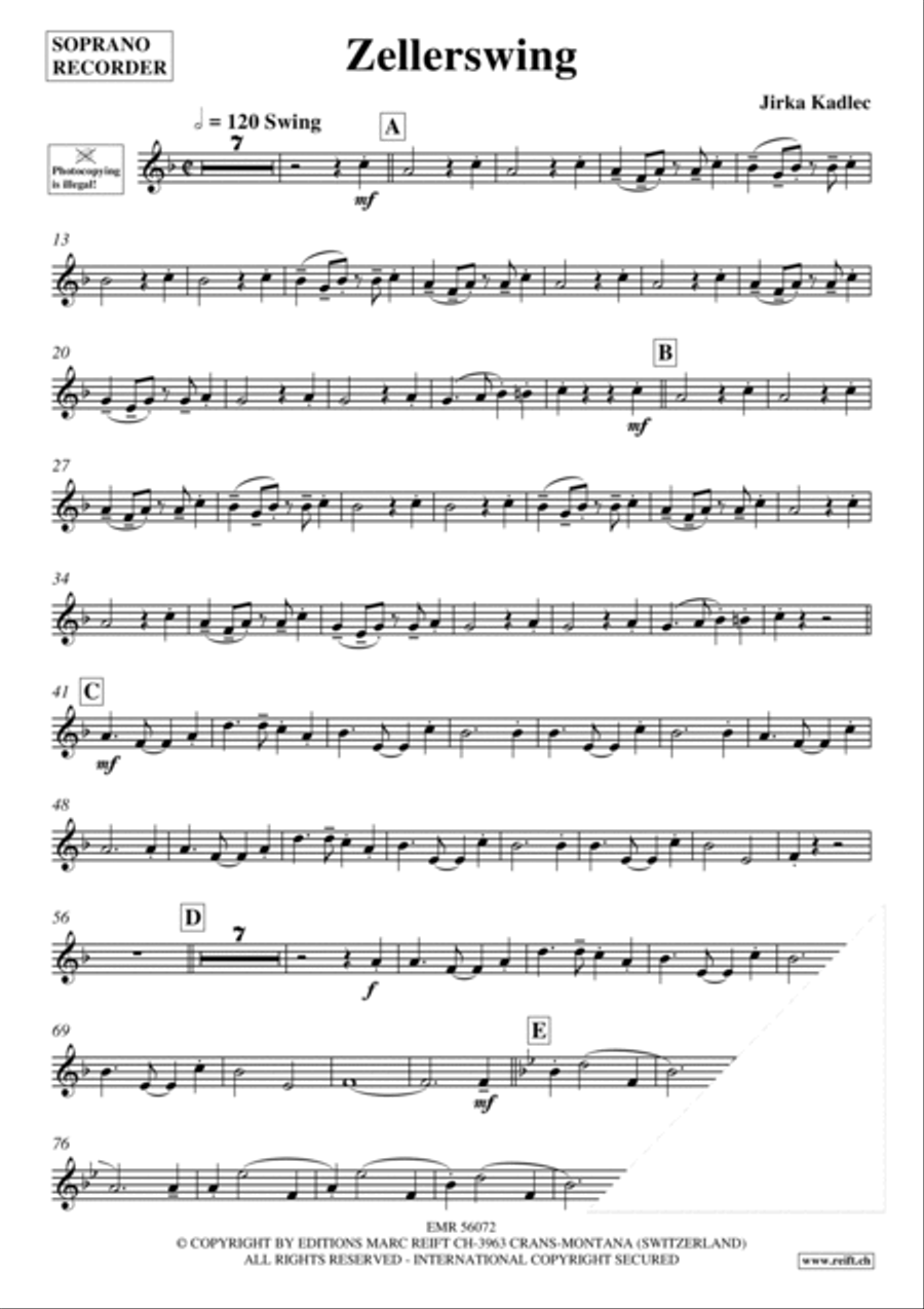 Zellerswing Soprano Recorder scores gallery preview page 3