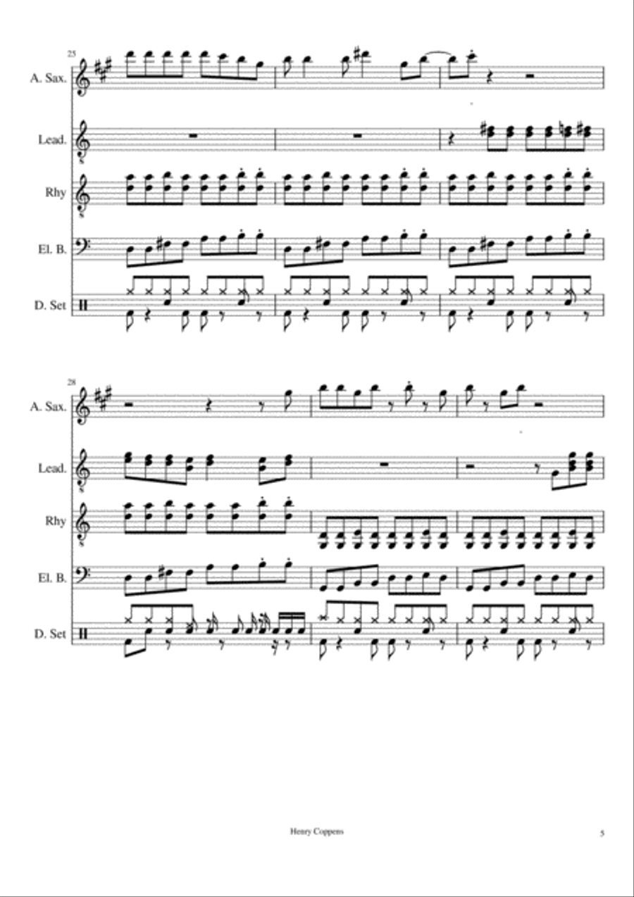 Pump The Boogie Small Ensemble scores gallery preview page 5