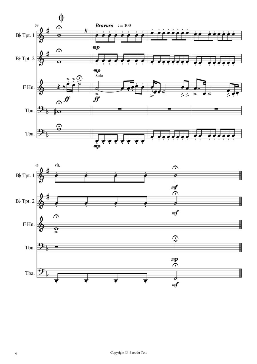 I Don't Believe In If Anymore Brass Ensemble scores gallery preview page 6