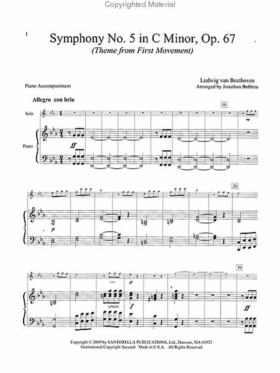 Beethoven's Fifth Symphony for Trumpet and Piano
