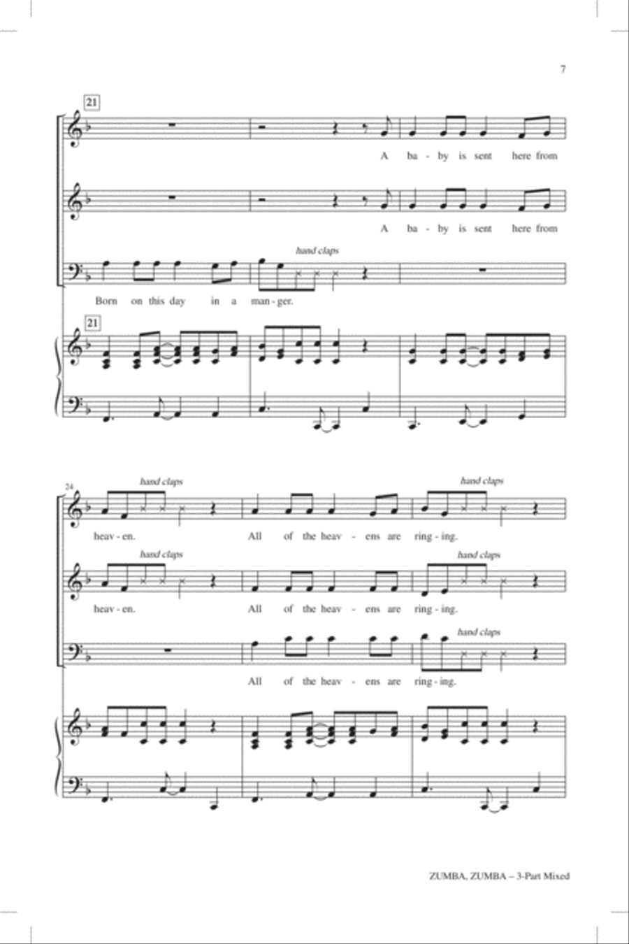 Zumba, Zumba 3-Part scores gallery preview page 5