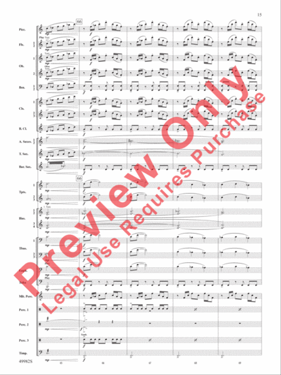 Midnight Ride Concert Band scores gallery preview page 16