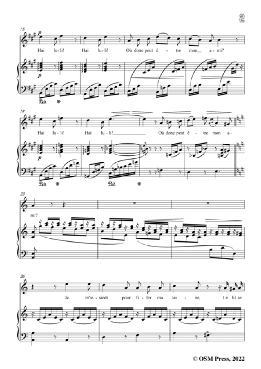 Pauline Viardot-Hai Luli!,VWV 1106,in a minor,from '6 Mélodies et une havanaise' Voice scores gallery preview page 3
