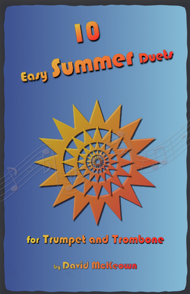 Book cover for 10 Easy Summer Duets for Trumpet and Trombone