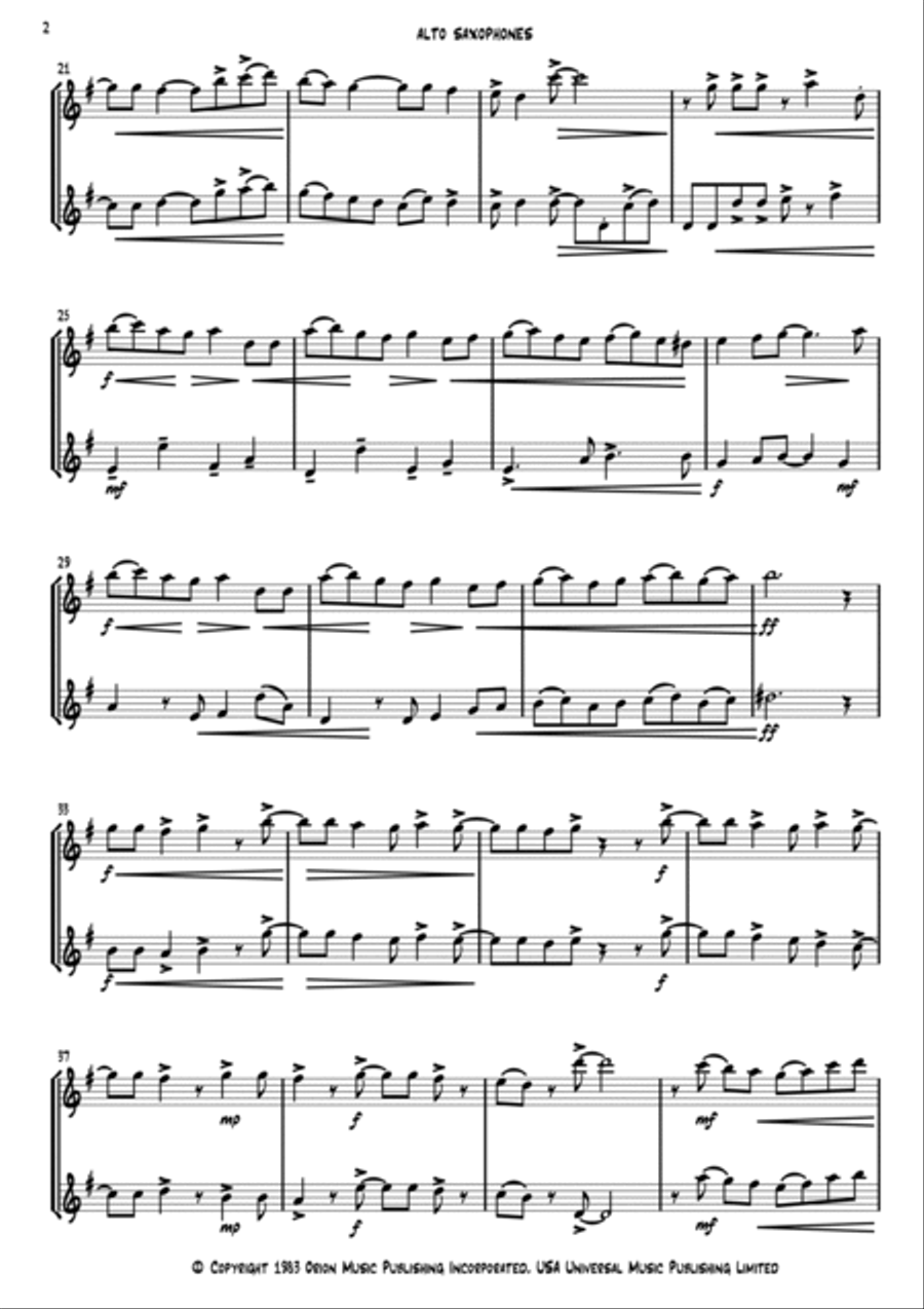 Cagney And Lacey Theme Woodwind Duet scores gallery preview page 2