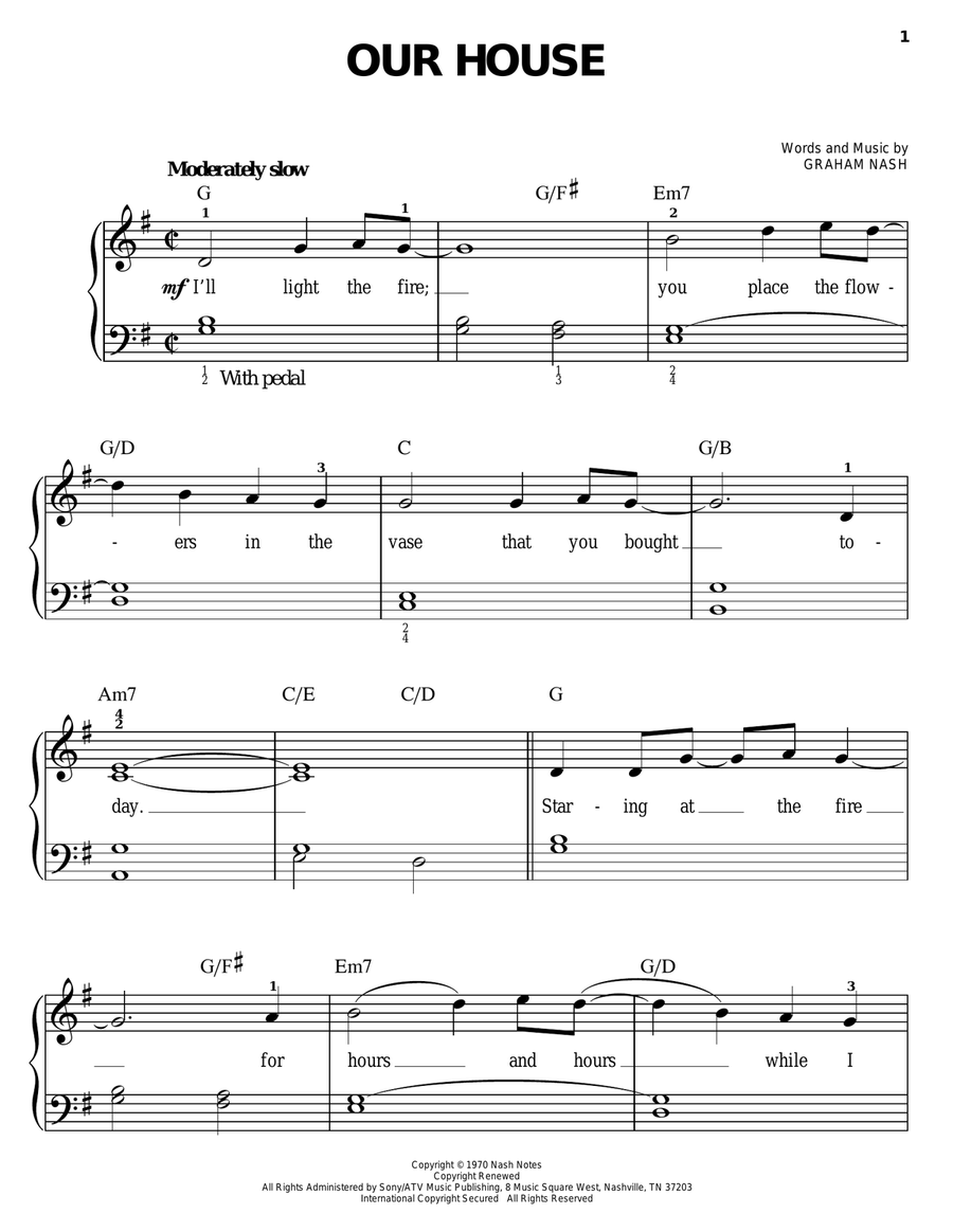 Our House Easy Piano scores gallery preview page 1