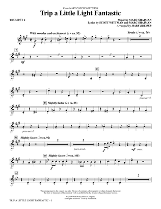 Trip a Little Light Fantastic (from Mary Poppins Returns) (arr. Mark Brymer) - Trumpet 2