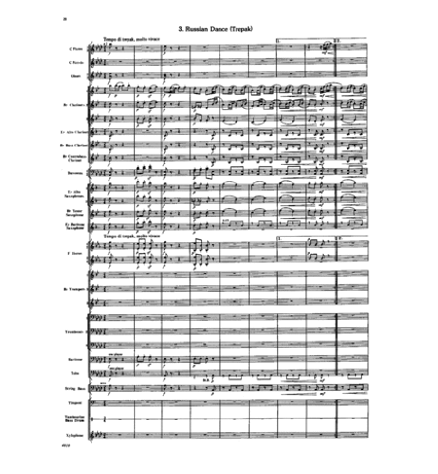 Selections from the Nutcracker Suite Concert Band scores gallery preview page 18