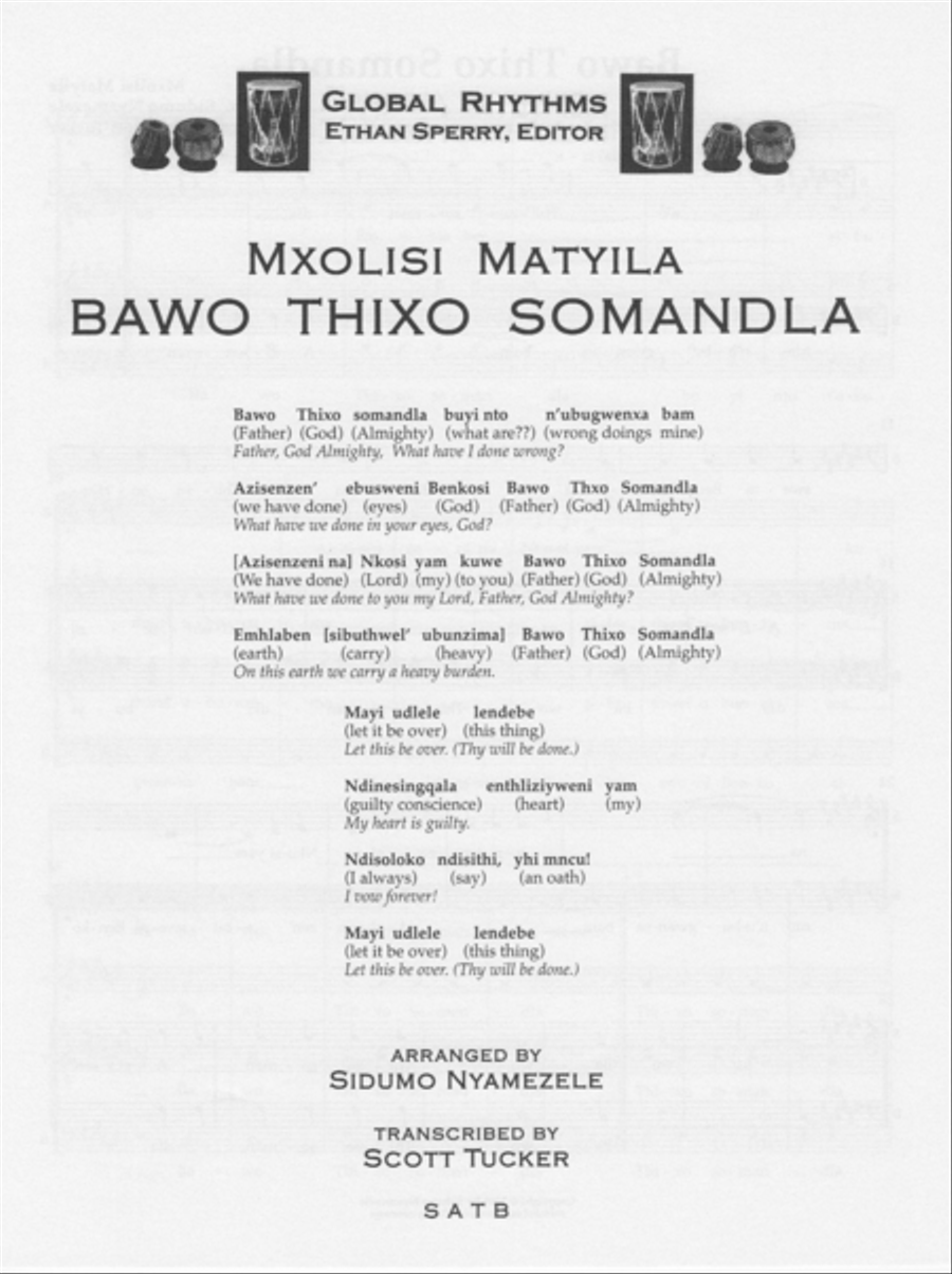 bawo thixo somandla bawo thixo somandla 4-Part scores gallery preview page 1