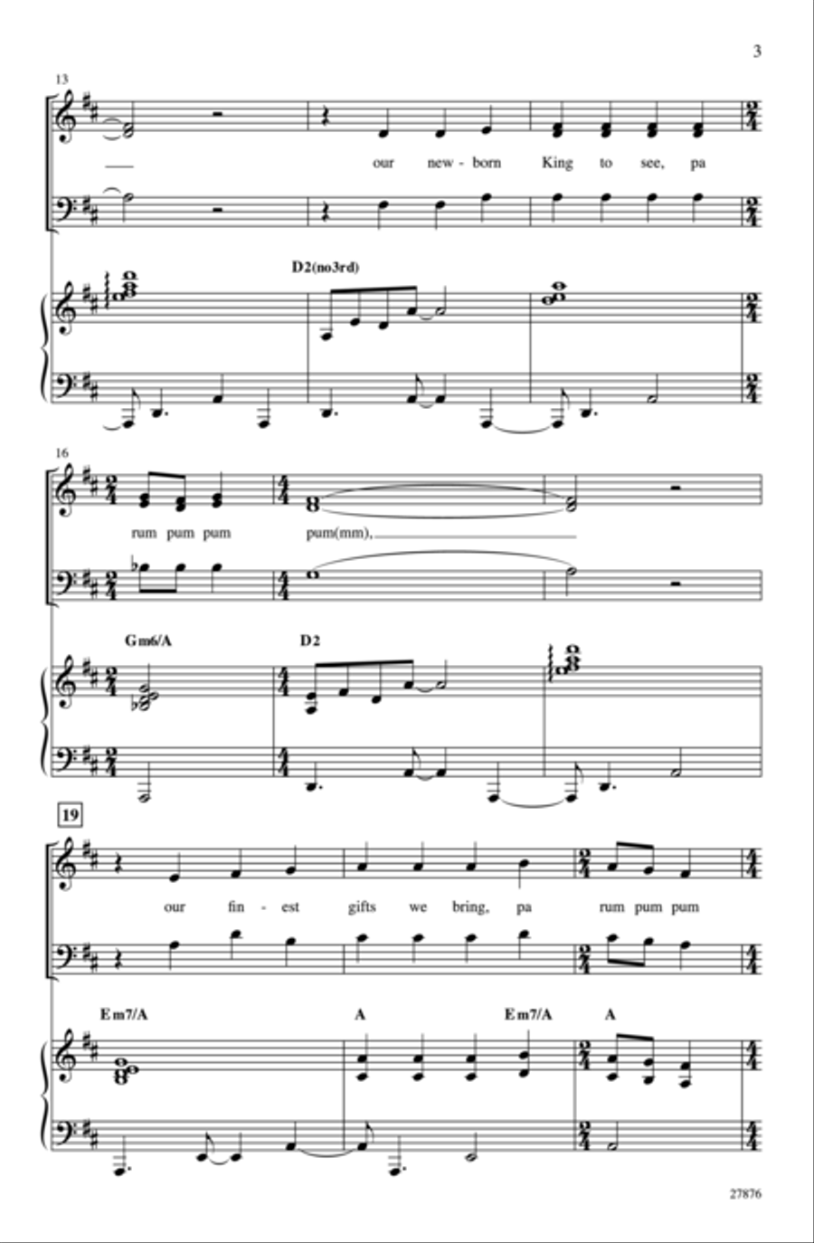 The Little Drummer Boy The Little Drummer Boy 3-Part scores gallery preview page 3