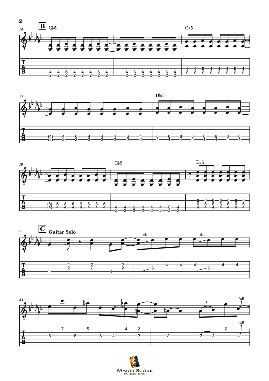 Old Time Rock & Roll Electric Guitar scores gallery preview page 2