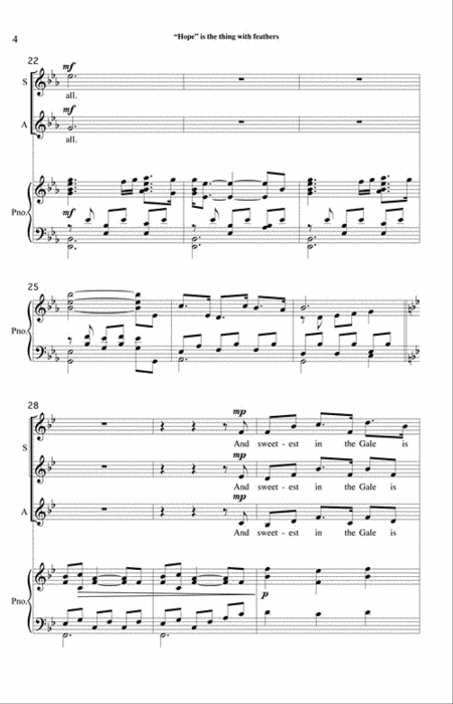 “Hope” Is the Thing with Feathers SSA scores gallery preview page 4