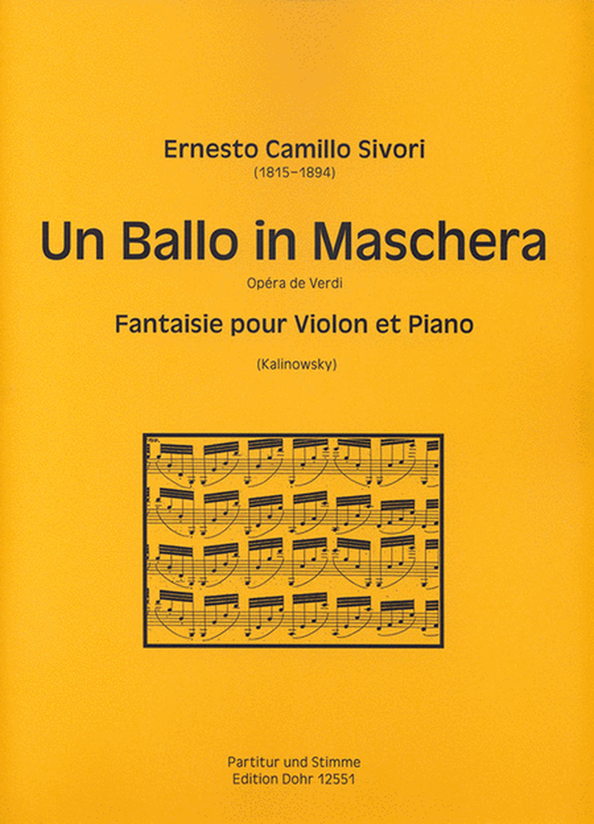 Un Ballo in Maschera (Opéra de Verdi) - Fantaisie für Violine und Klavier op. 19