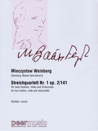 Book cover for String Quartet No. 1 - Score