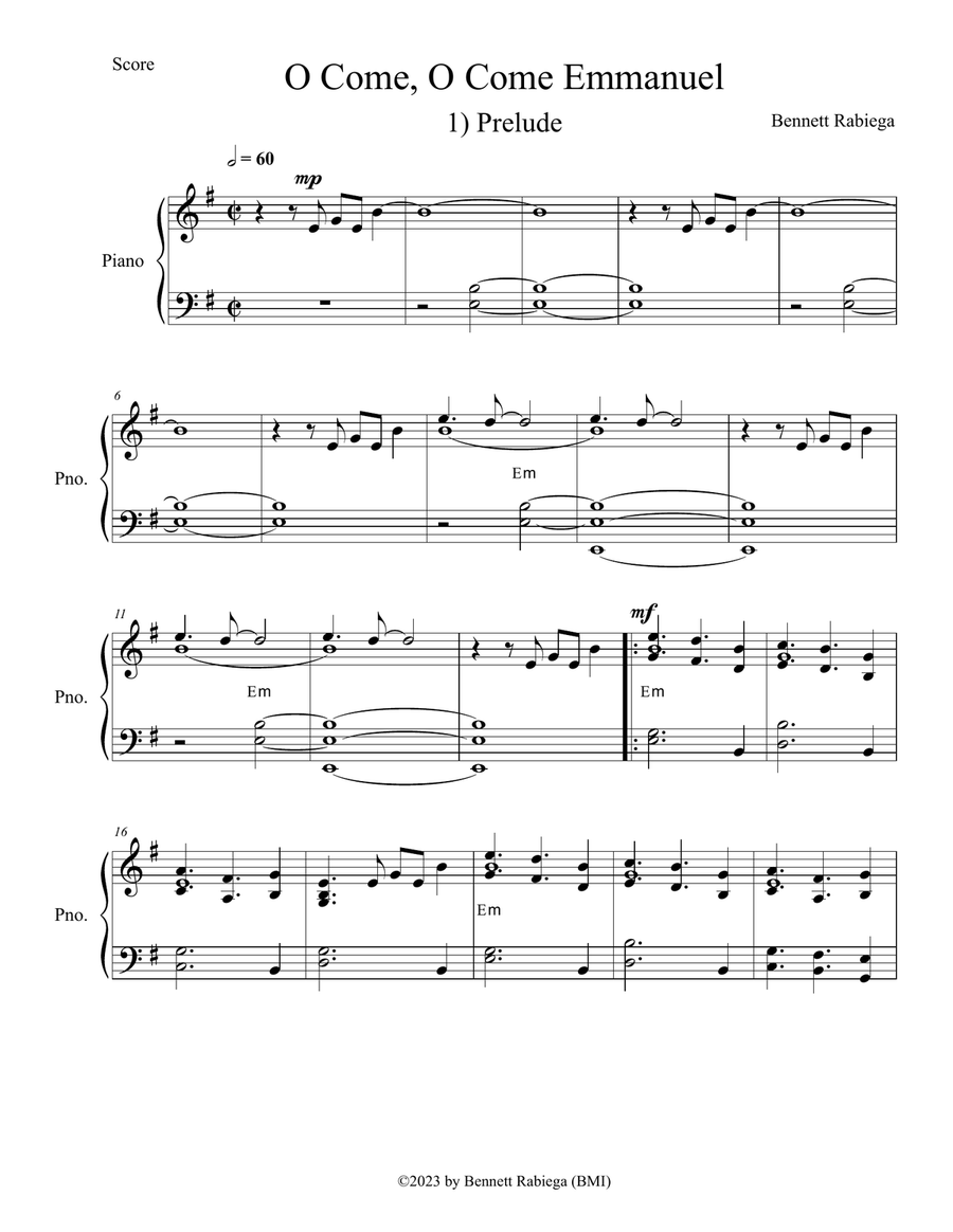 O Come, O Come, Emmanuel: A Christmas Cantata in eight movements 4-Part scores gallery preview page 4