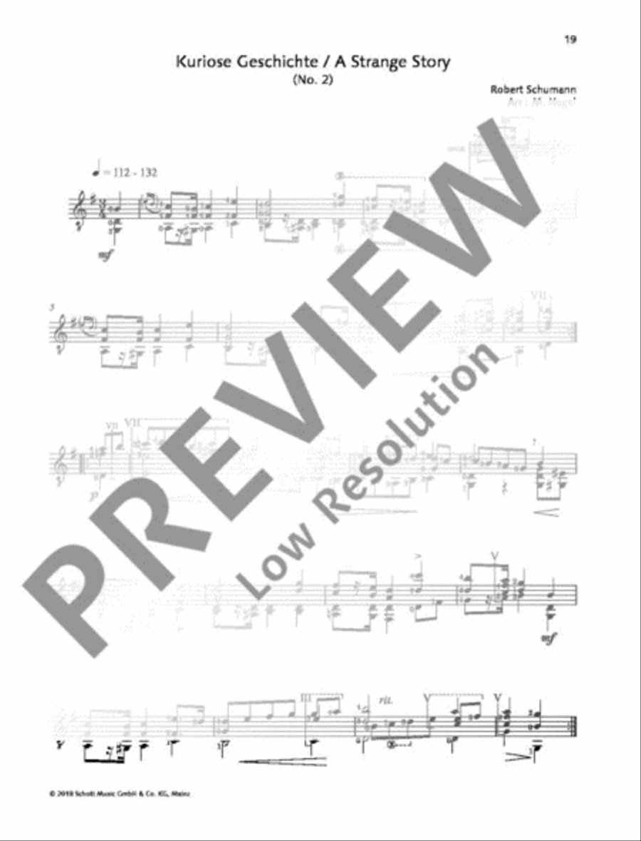 Schumann for Guitar Classical Guitar scores gallery preview page 20
