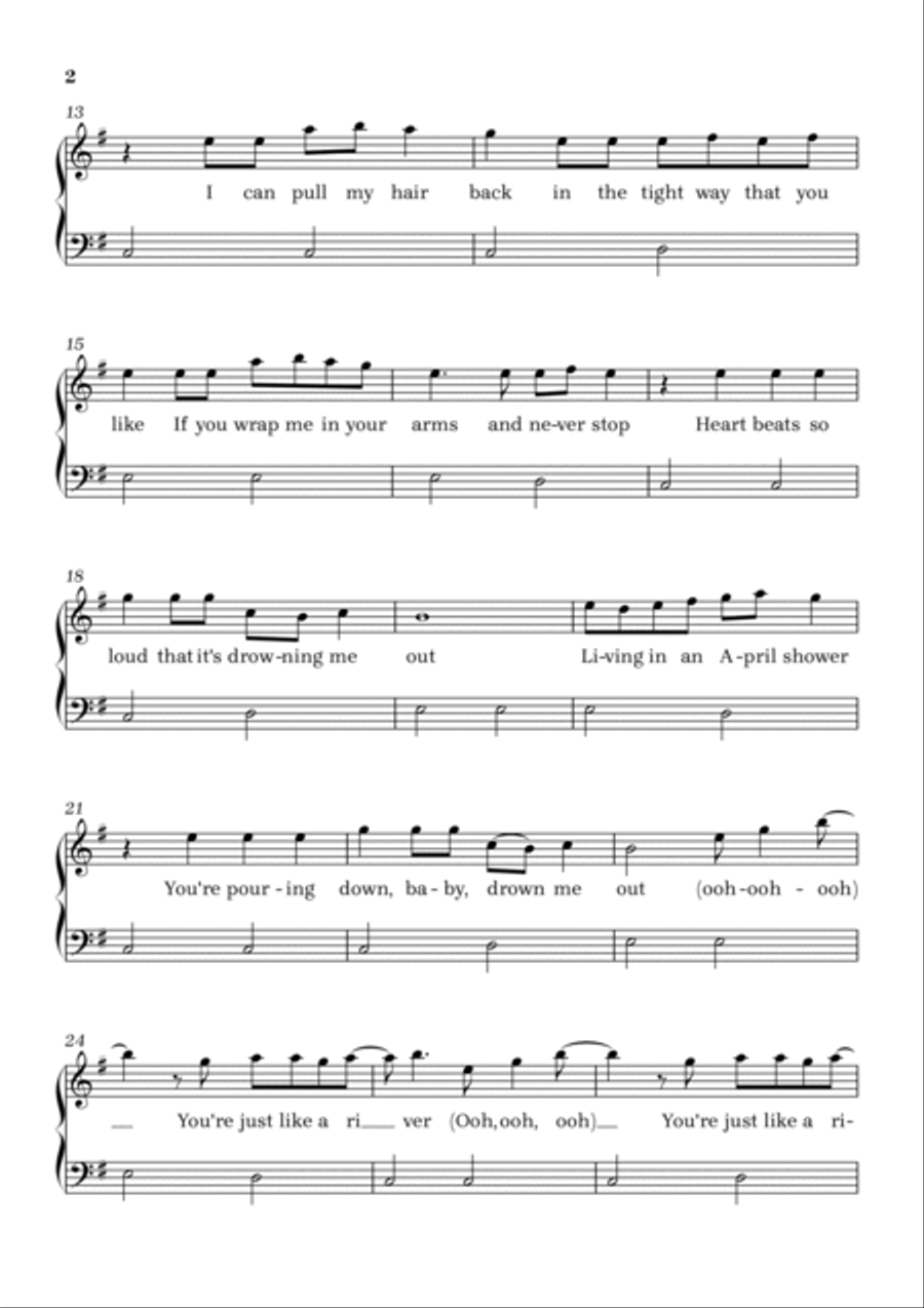 River Easy Piano scores gallery preview page 2