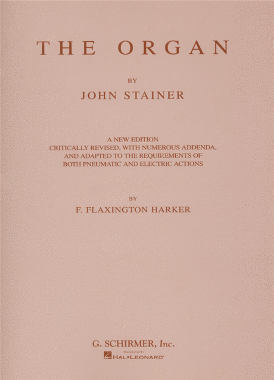 The Organ by John Stainer Organ - Sheet Music