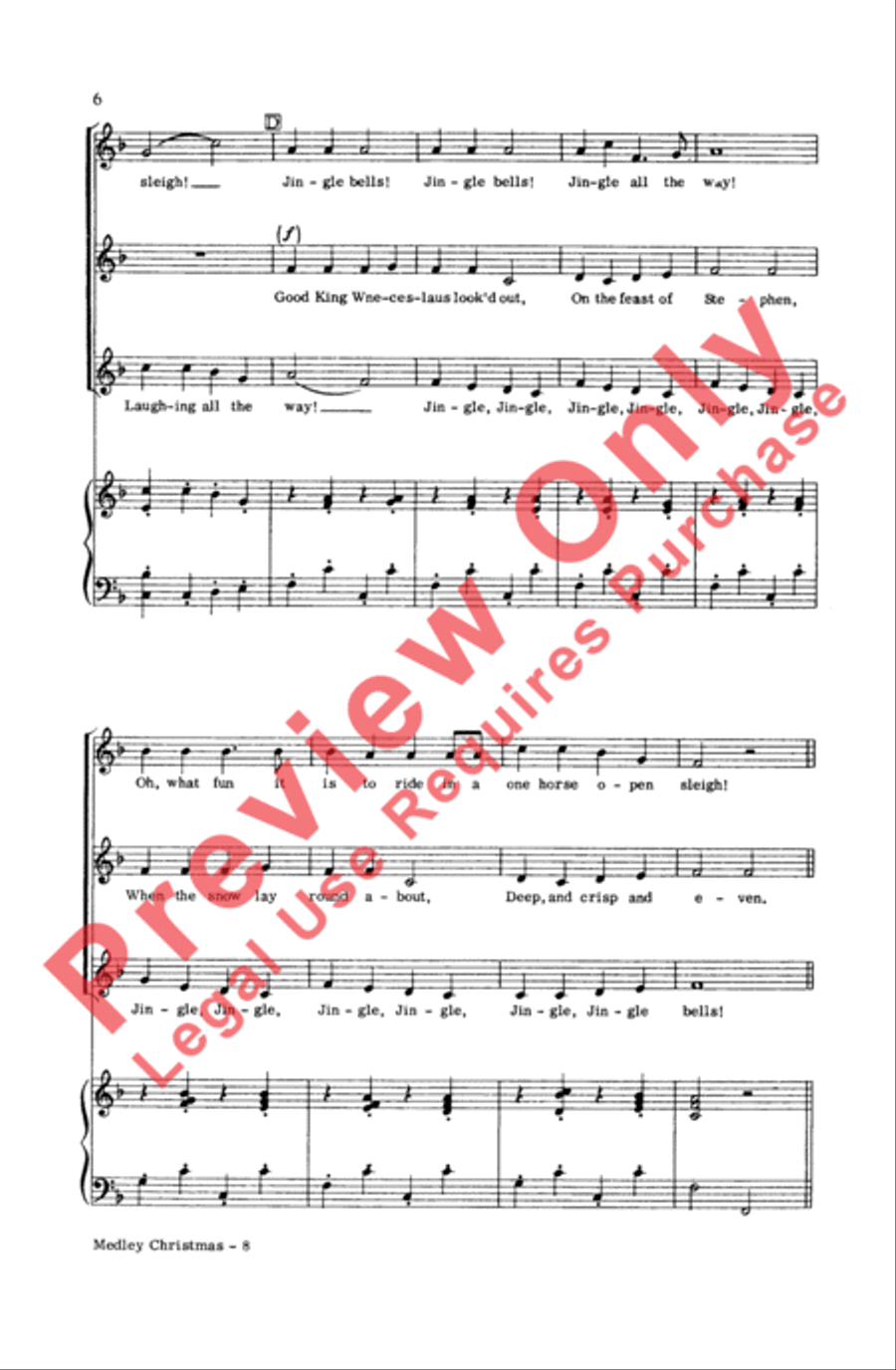 Medley Christmas Medley Christmas Women's Choir scores gallery preview page 6