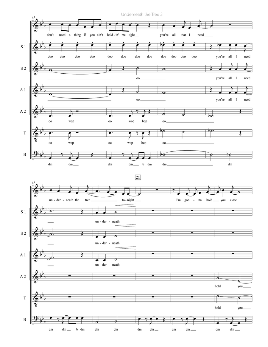 Underneath The Tree Divisi scores gallery preview page 3