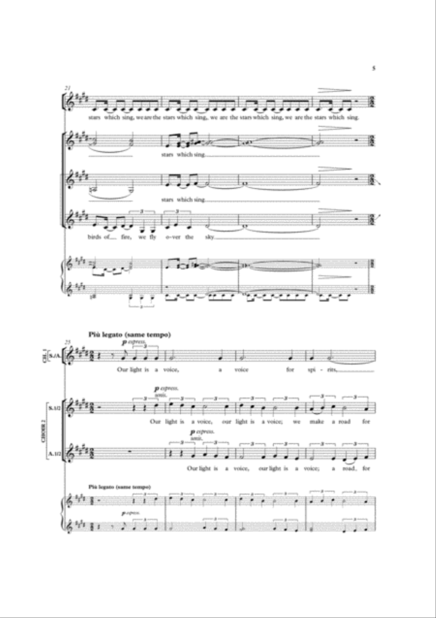 The Song of the Stars SSAA scores gallery preview page 5
