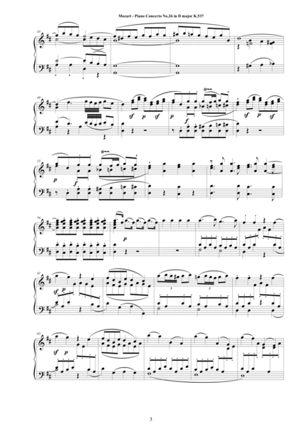 Mozart - Piano Concerto No.26 in D major 'Coronation' K.537 - Piano Version image number null