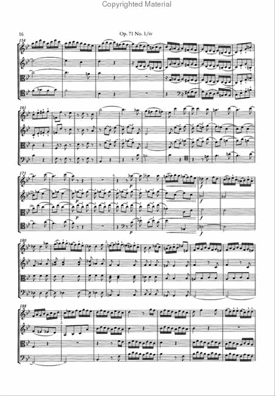 6 String Quartets Opp. 71 and 74 String Quartet scores gallery preview page 4