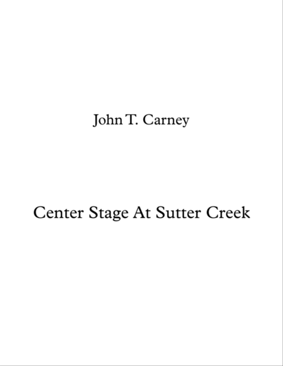 Center Stage At Sutter Creek Piano Solo scores gallery preview page 1