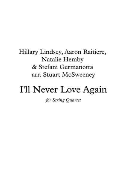 I'll Never Love Again image number null