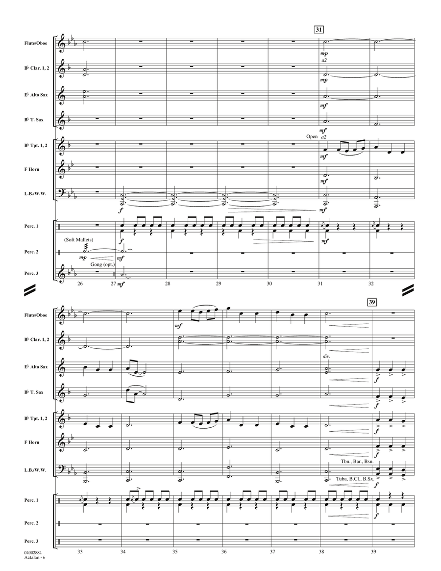Aztalan (City of Mystery) - Full Score Concert Band scores gallery preview page 6