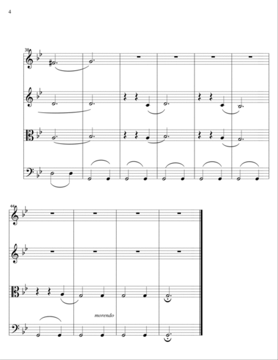 Vom Tode-Beethoven-String Quartet String Quartet scores gallery preview page 4