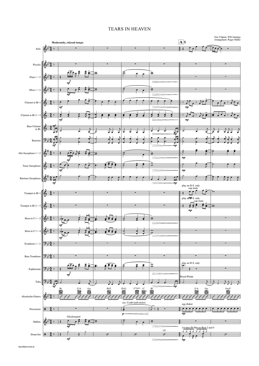 Tears In Heaven Concert Band scores gallery preview page 2