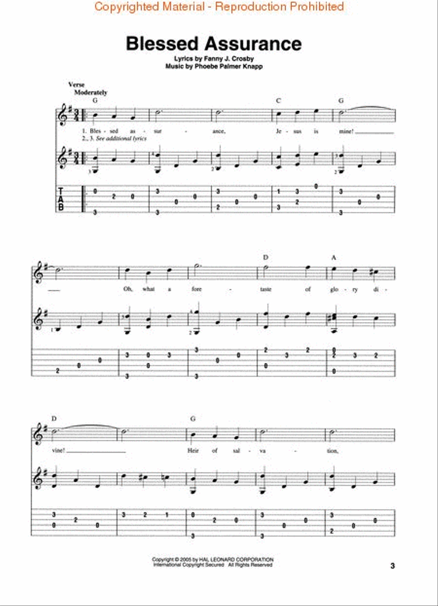 Fingerpicking Hymns Fingerpicking Guitar scores gallery preview page 2