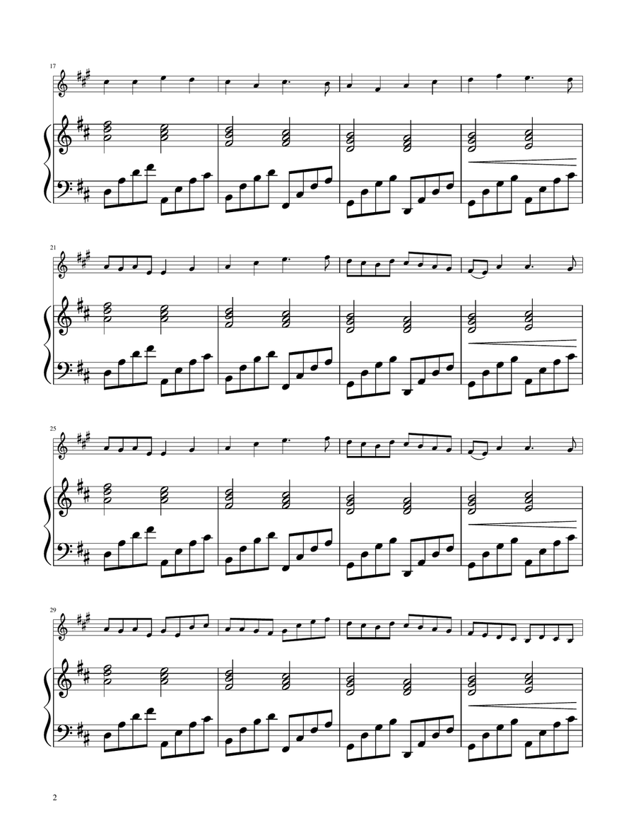 Canon in D - French Horn Solo w/ Piano Piano scores gallery preview page 2