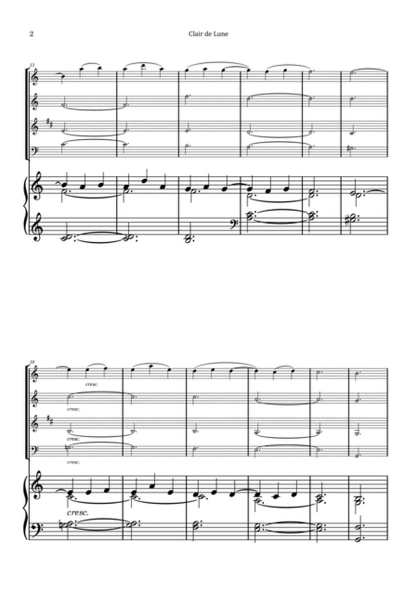Clair de Lune by Debussy - Woodwind Quartet with Piano image number null