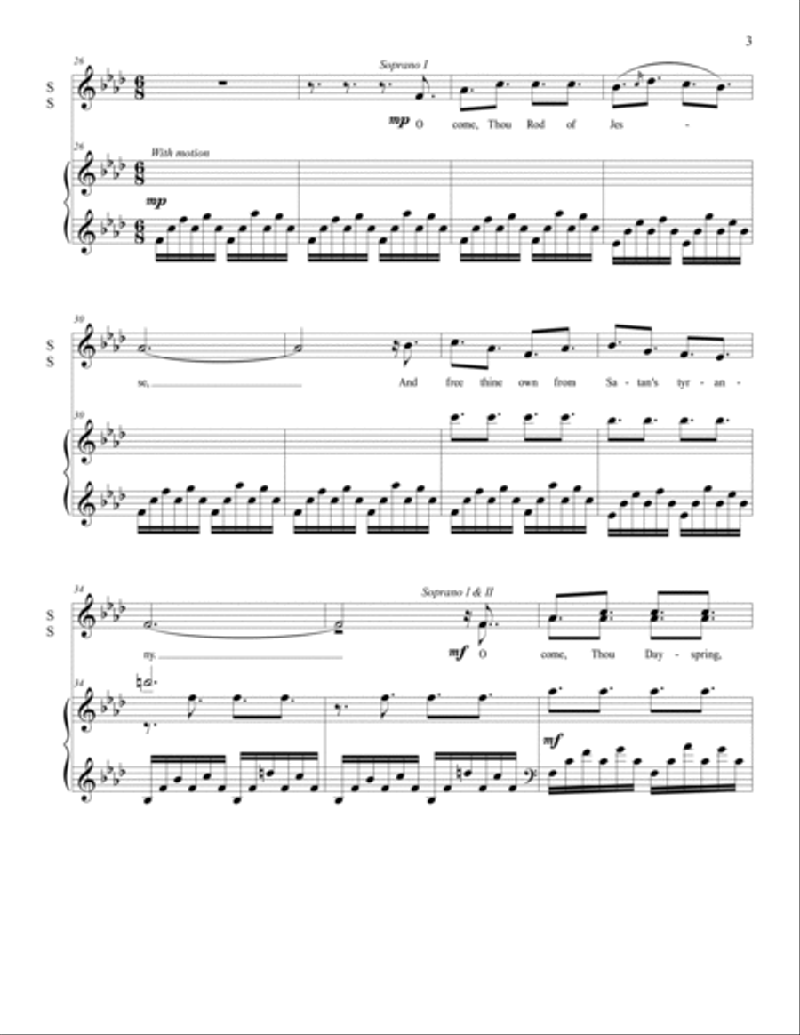 O Come, O Come, Emmanuel (SSA) SSA scores gallery preview page 4